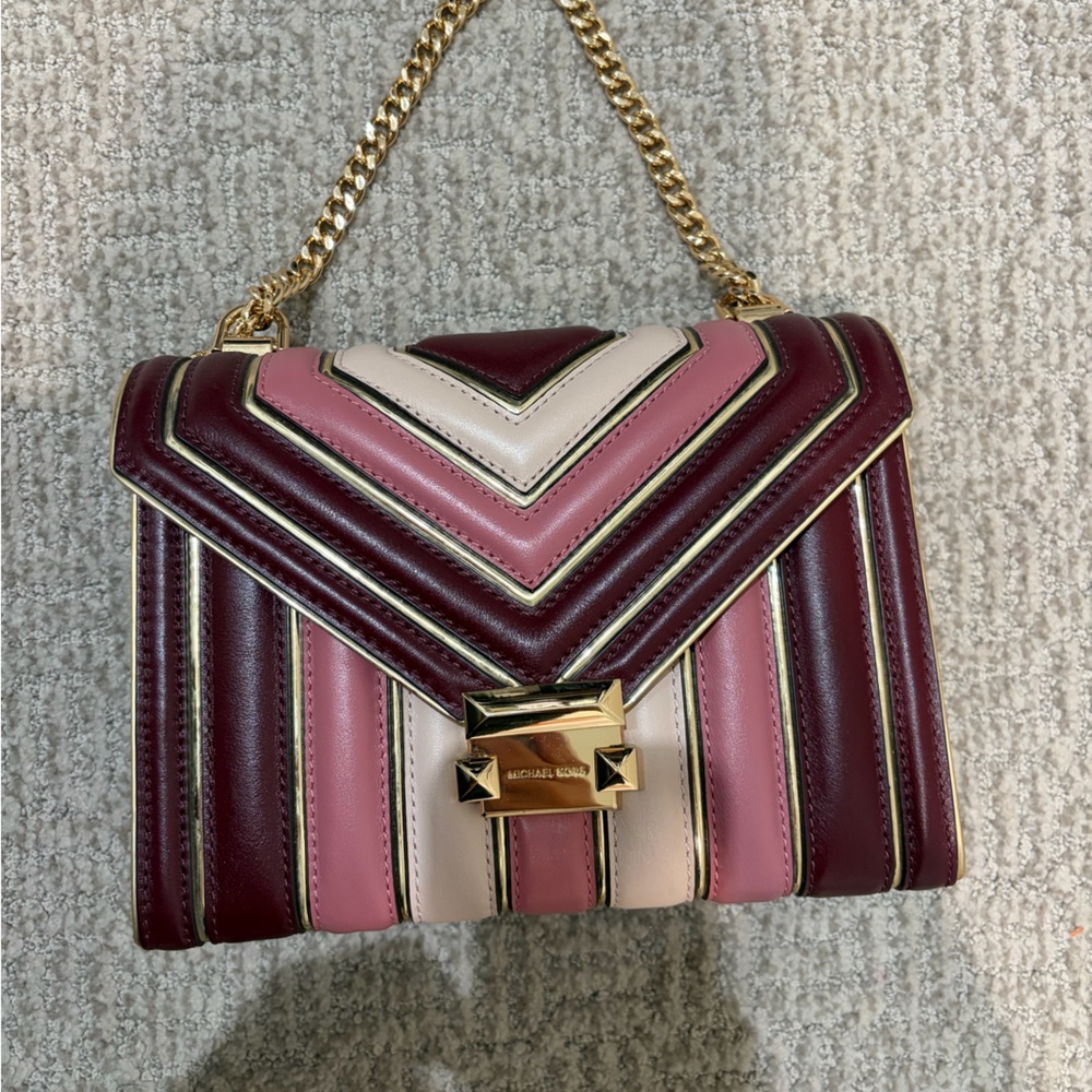 Michael Kors Burgundy and Pink Handbag